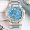 Patek Philippe Nautilus 7010-1G-013 GR Factory Diamond Bezel Replica Watch - Best Quality Replica Watches UK Swiss Watch Brands 1:1 Replica Fake Watch