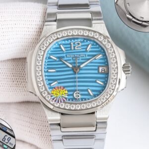 Patek Philippe Nautilus 7010-1G-013 GR Factory Diamond Bezel Replica Watch - Best Quality Replica Watches UK Swiss Watch Brands 1:1 Replica Fake Watch
