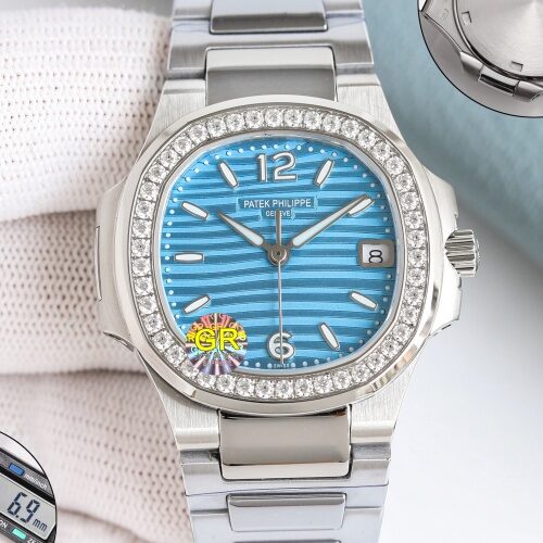 Patek Philippe Nautilus 7010-1G-013 GR Factory Diamond Bezel Replica Watch - Best Quality Replica Watches UK Swiss Watch Brands 1:1 Replica Fake Watch