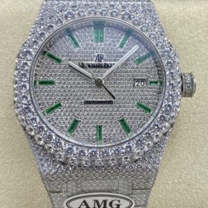 Audemars Piguet Royal Oak 15400ST.010 AMG Factory Diamond Hour Markers Replica Watch - Best Quality Replica Watches UK Swiss Watch Brands 1:1 Replica Fake Watch