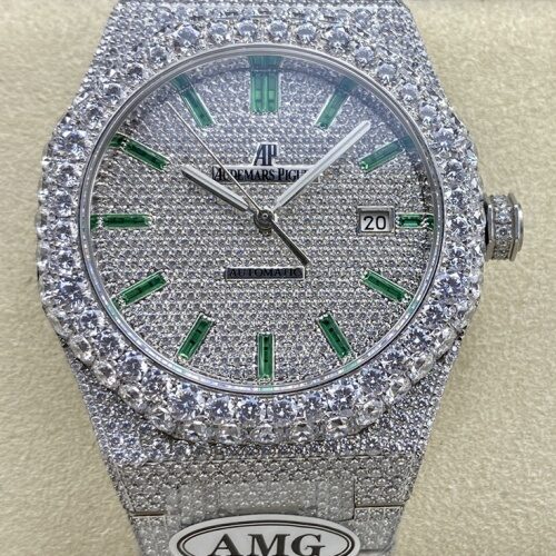 Audemars Piguet Royal Oak 15400ST.010 AMG Factory Diamond Hour Markers Replica Watch - Best Quality Replica Watches UK Swiss Watch Brands 1:1 Replica Fake Watch
