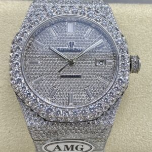 Audemars Piguet Royal Oak 15400ST.011 AMG Factory Diamond Bezel Replica Watch - Best Quality Replica Watches UK Swiss Watch Brands 1:1 Replica Fake Watch