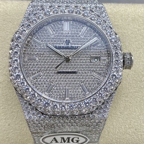 Audemars Piguet Royal Oak 15400ST.011 AMG Factory Diamond Bezel Replica Watch - Best Quality Replica Watches UK Swiss Watch Brands 1:1 Replica Fake Watch